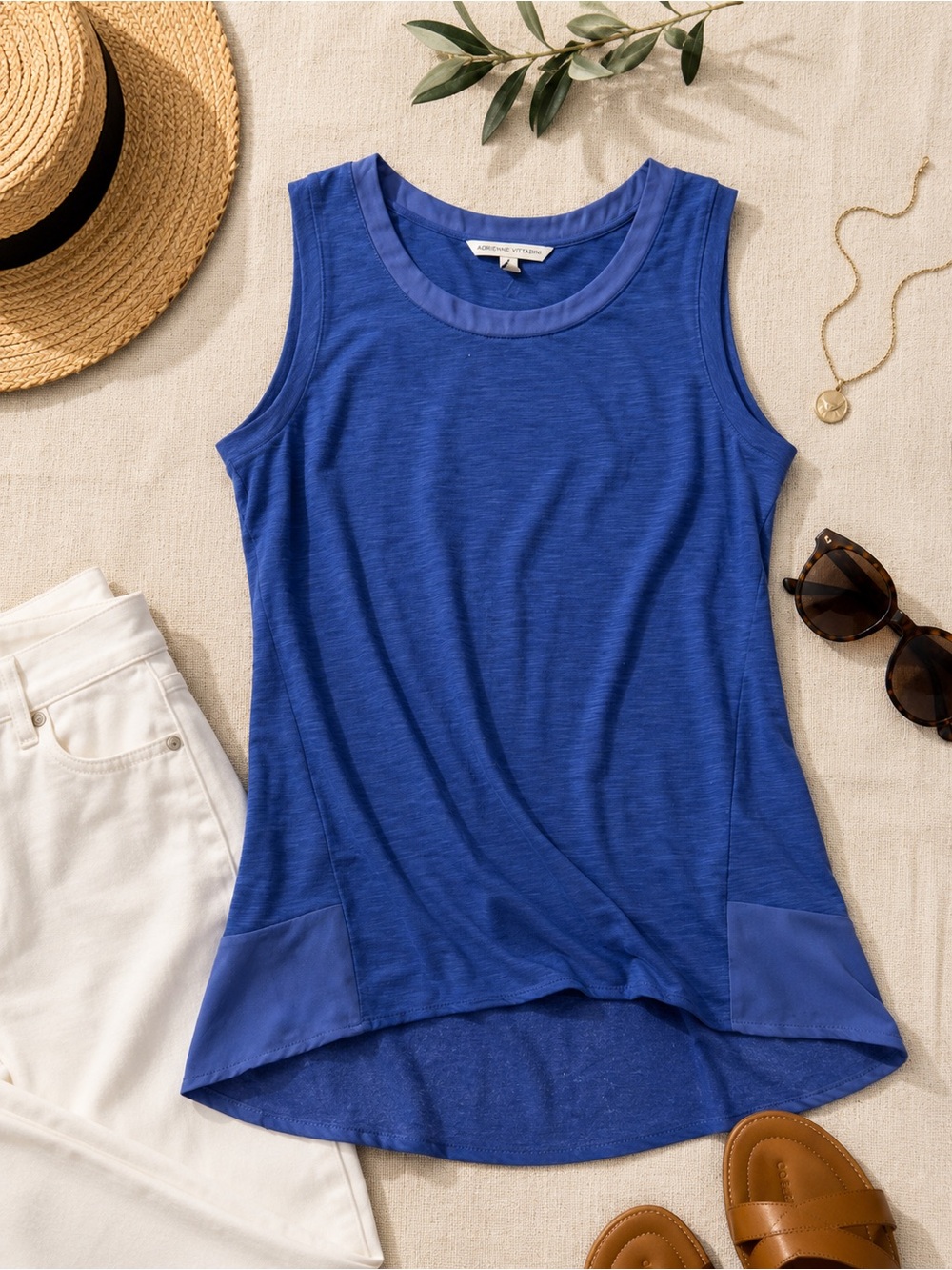 Adrienne Vittadini Sleeveless Blue Women's Tank Top